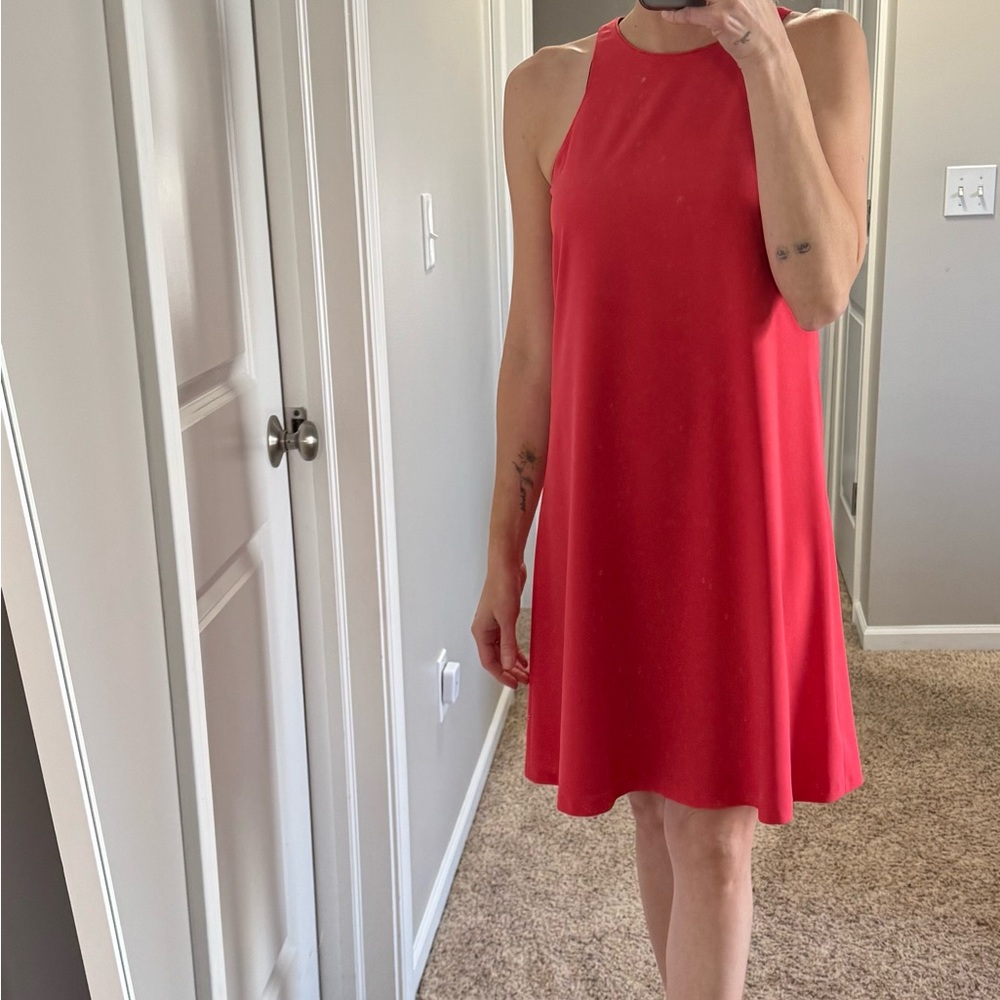 Elegant Red Sleeveless Mini Dress